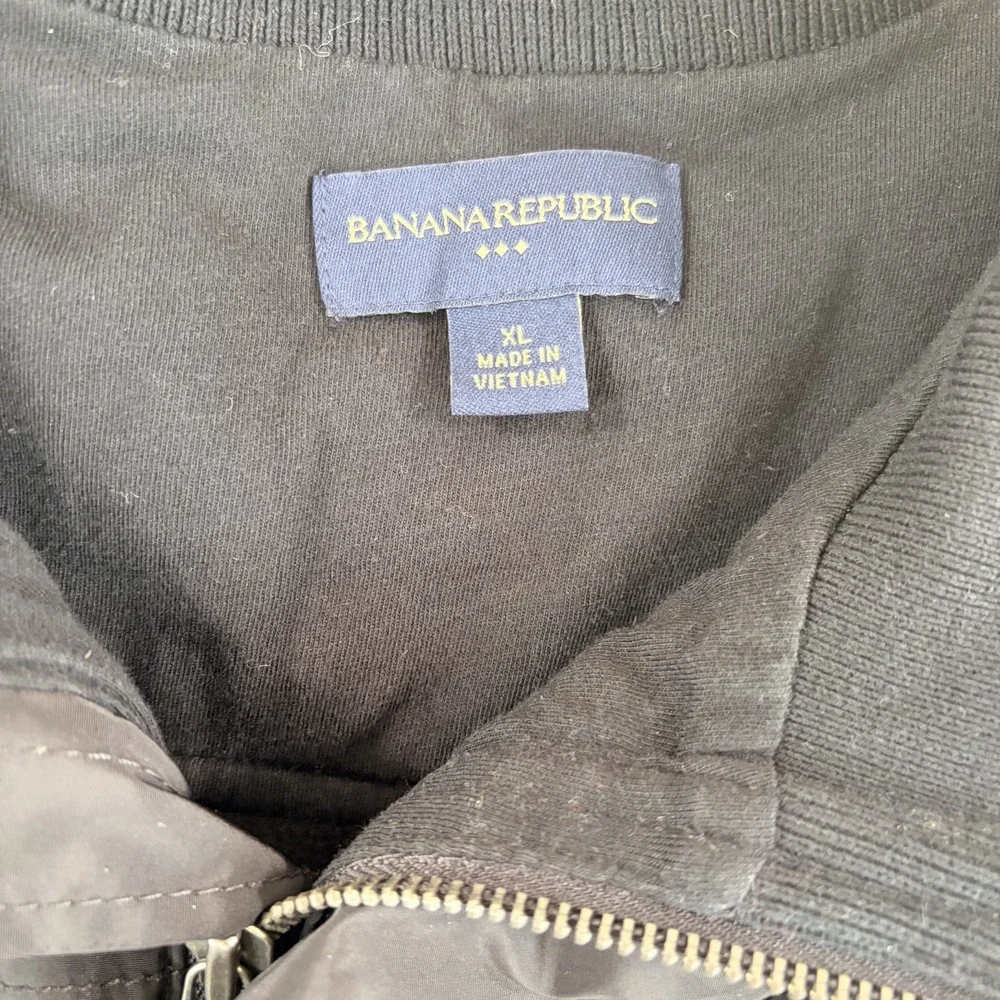 Banana Republic Hybrid Quilted Puffer Jacket in Black Men XL Performance Golf